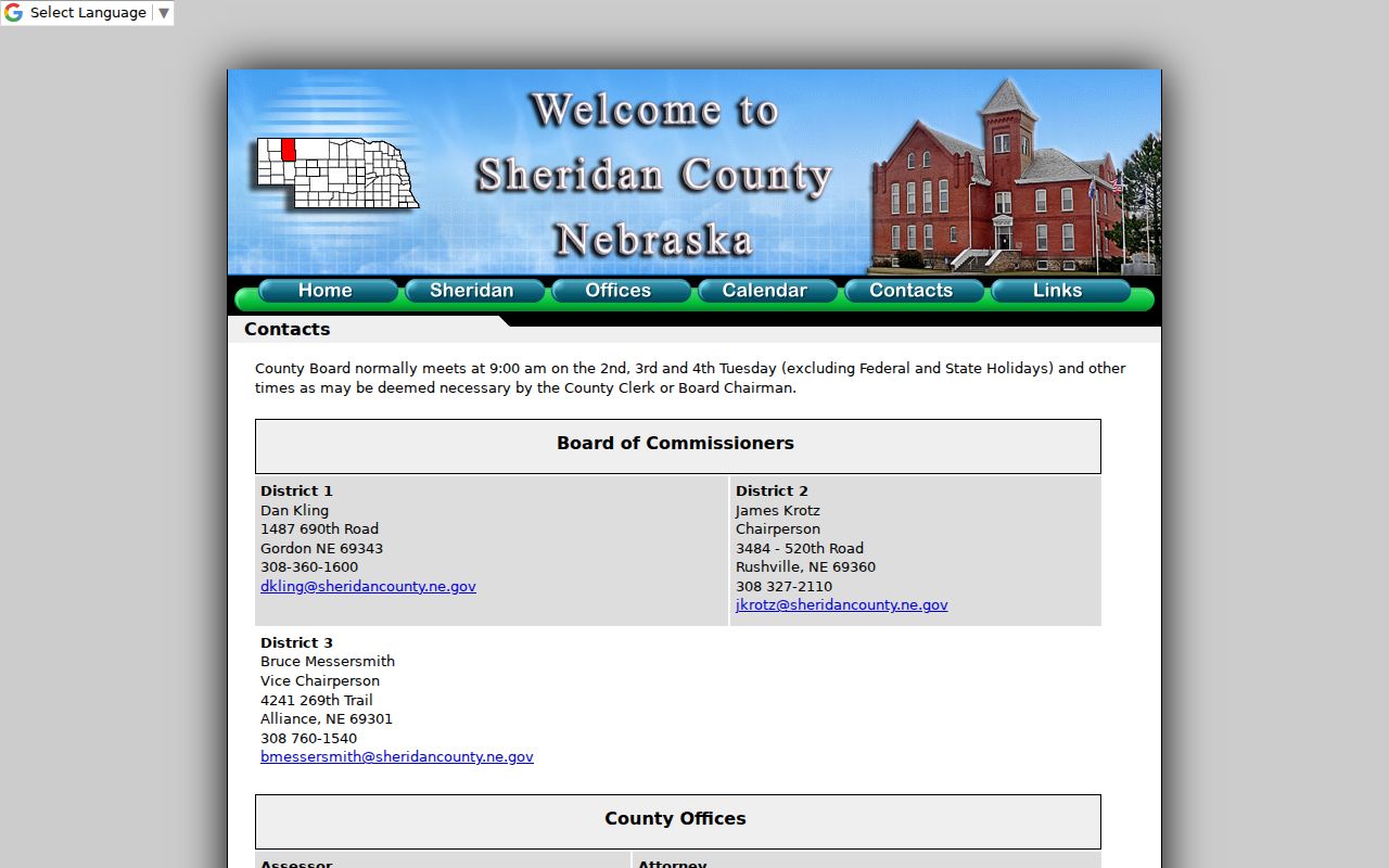 Sheridan County active warrant search and county office directory