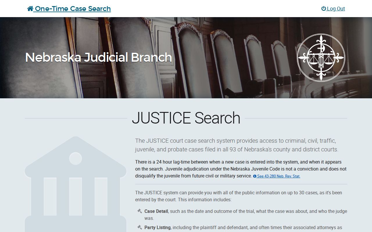 Sheridan County warrant check on the JUSTICE one-time search